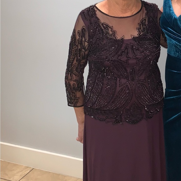 Mother’s of the bride dress pizarro night make size 10 dark purple - Picture 3 of 8